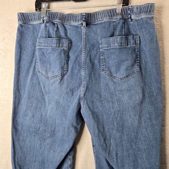 J.Jill Denim 20W Nantucket Full Leg Crop Jeans Medium Wash Flat Front Pockets - Picture 7 of 10